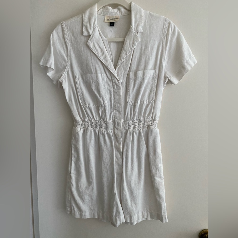 White linen romper. Universal threads
